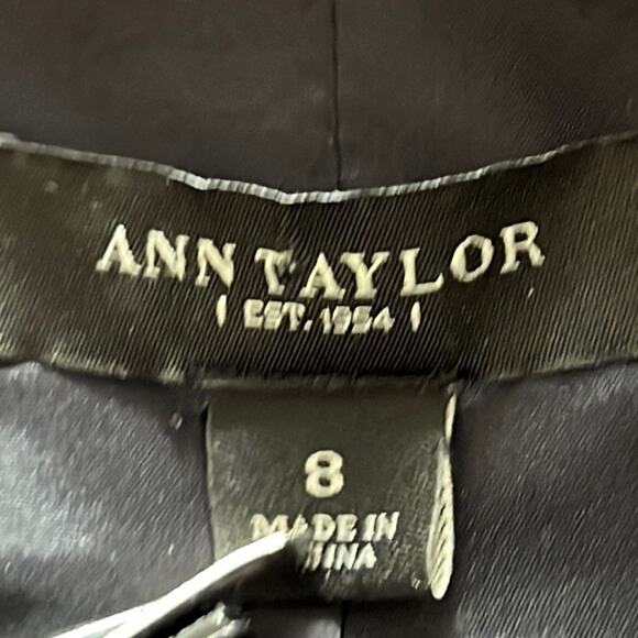 Ann Taylor Pinstriped Wool Blend Suit Blazer Jacket  Size 8 - Picture 5 of 8